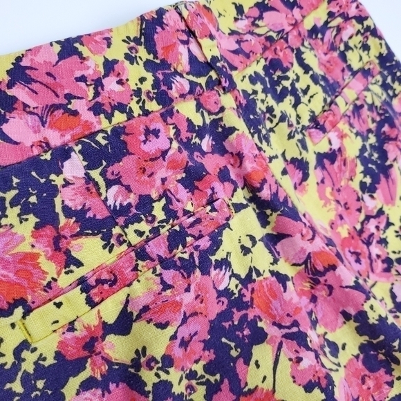 LOFT Multicolored Floral Linen Blend Shorts Sz 0 - Picture 6 of 11